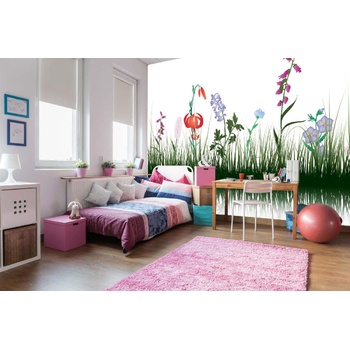 DIMEX ART s. r. o Самозалепваща се флизелинова фототапета силуети от трева 375 x 250 см