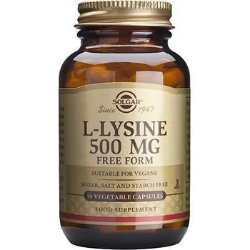 Solgar Хранителна добавка L-лизин , Solgar L-Lysine 500mg - 50veg. caps