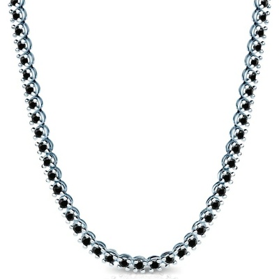 Savicki Náhrdelník biele zlato, čierne diamanty SAV-N-TENIS-42CM-38SZ-25K-585-CZD-B