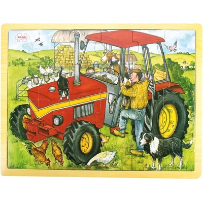 Bigjigs Toys Traktor 24 dílků