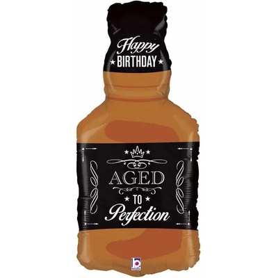 Fóliový balónek Happy Birthday láhev whisky 90 cm