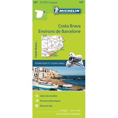 Michelin vydavatelství mapa Costa Brava, Barcelona y alrededores 1:150 t.