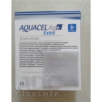 Aquacel Ag+ extra krytie 5 x 5 cm 10 ks