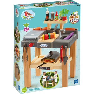 Záhradná kuchynka s grilom a pizzeria Garden&Seasons Summer Kitchen Écoiffier 27 dielov od 18 mes
