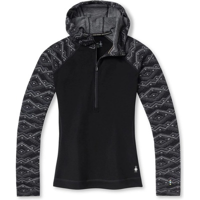 Smartwool W Merino 250 Base Layer 1/2 Zip Hoodie black mountain fairisle