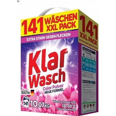 Klar Wash prášek na barevné prádlo 10,07 kg