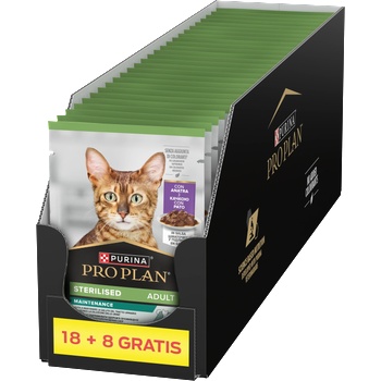 PRO PLAN Sterilised с патица за котки 26x85g (18+8 БЕЗПЛАТНО)