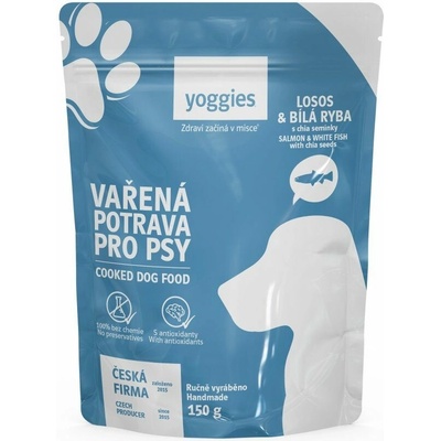 Yoggies losos a biela ryba s chia semienkami a kĺbovou výživou 150 g