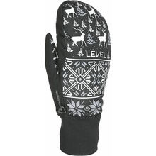 Level Coral dámske rukavice čierna biela