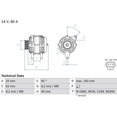 Generátor BOSCH 0 986 044 671 (0986044671)