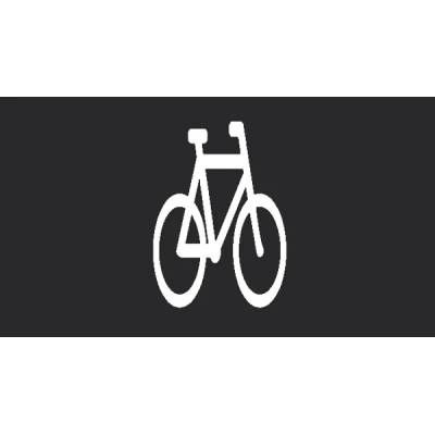 Předformované dopravní značení ''Cyklista, pravý'' – termoplast, bílá, 800×900mm, bal 5 ks