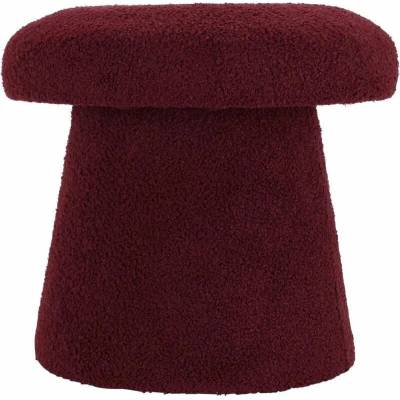 Homestyling Taburet ve tvaru houby 43 cm burgundy
