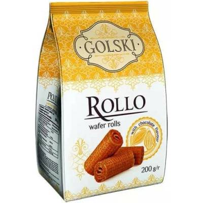 Golski wafer rolls rollo chocolate 200 g