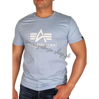 Alpha Industries Basic T-shirt light blue tričko pánske modré