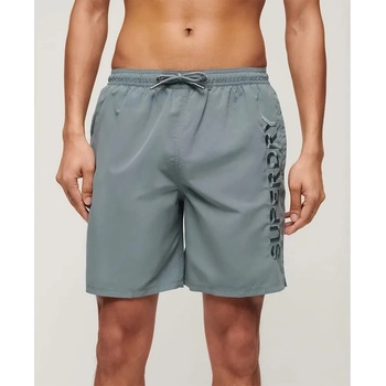 Superdry Бански гащета Superdry Premium Embroidered 17´´ swimming shorts - Grey (Stormy Weather Grey)