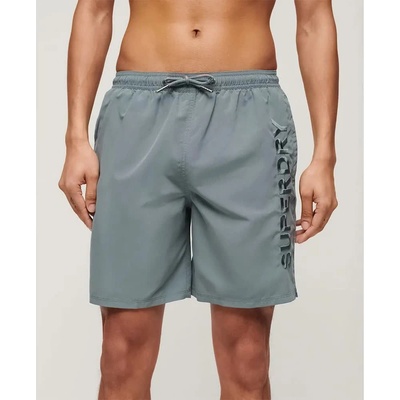 Superdry Бански гащета Superdry Premium Embroidered 17´´ swimming shorts - Grey (Stormy Weather Grey)