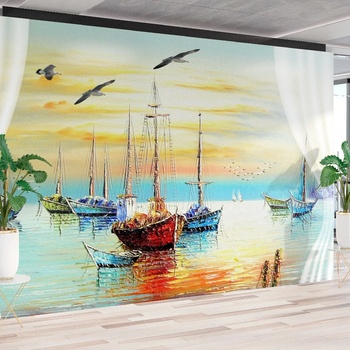 Image 1 of Art Gift Decor Фототапет Рибарски лодки