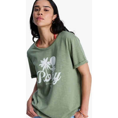 ROXY tričko Oceanwave Regular Slub Oil Green GLD0