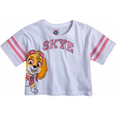 Dívčí crop top PAW PATROL SKYE růžový potisk