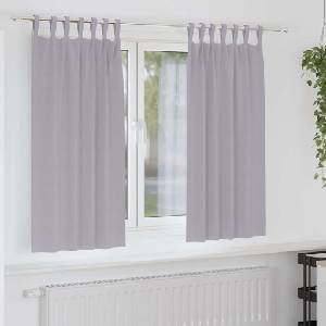 Pure Line Home Плътни завеси в цвят сив с текстилни гайки (уши), 2 бр. , 140 x 175 см - zalegloto - 46,94 лв