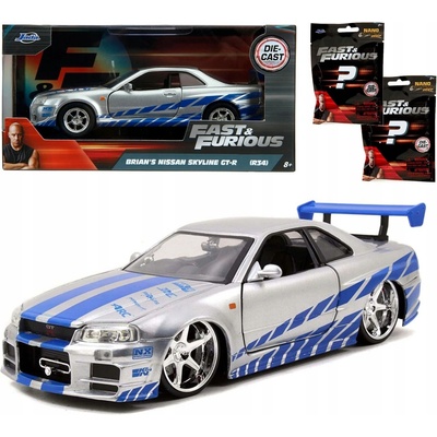 Jada Toys 253203044 Fast & Furious 2002 Nissan Skyline Model auta 1:24