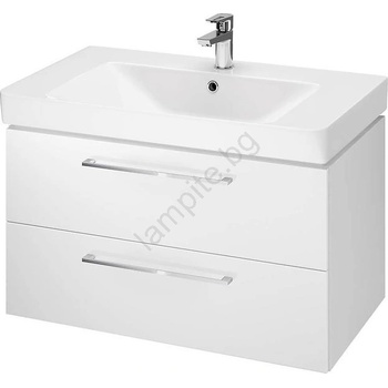 Cersanit S801-338-DSM - Окачен шкаф за баня с мивка LARA, 80 cm, бял (CS0138)