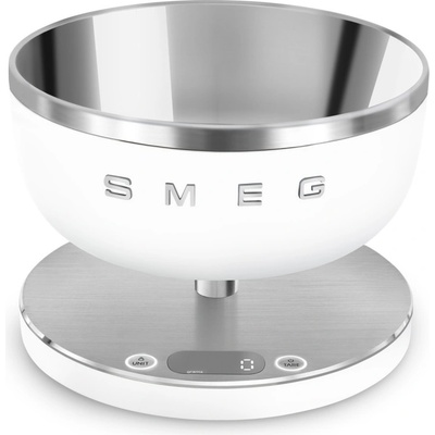 Smeg Кухненска везна Smeg Collezione KSC01WHMWW, До 5 кг/5 л, ТАРА, LED дисплей, Противоплъзгаща се основа, Автономия до 36 часа, Бял мат (KSC01WHMWW)