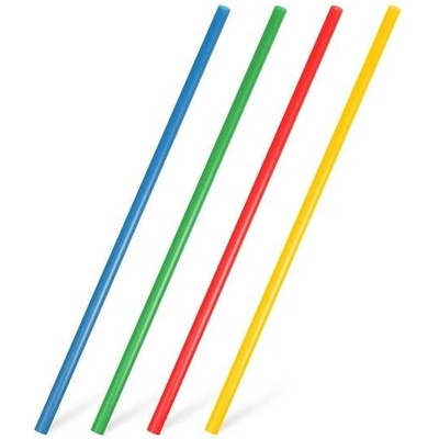 Gastro obaly Znovupoužitelné plastové brčko JUMBO mix barev 25 cm 8 mm 500 ks