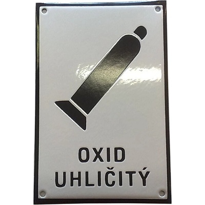 Tabulka s nápisem |OXID UHLIČITÝ| - smaltovaná A5
