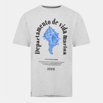 Threadbare Тениска Threadbare Men's TB Greenhill Regular Fit T-Shirt - Ecru Marl