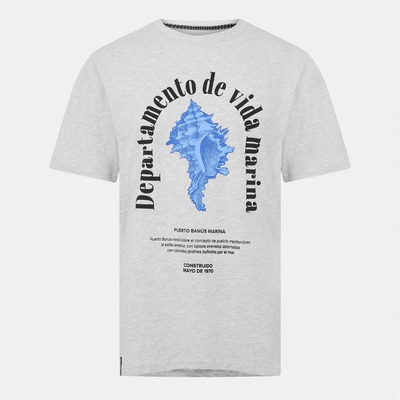 Threadbare Тениска Threadbare Men's TB Greenhill Regular Fit T-Shirt - Ecru Marl