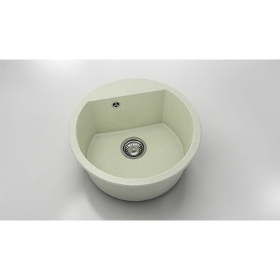 FAT Кръгла мивка Vanguard 223, Granicite, 209 Arctic, с включен сифон