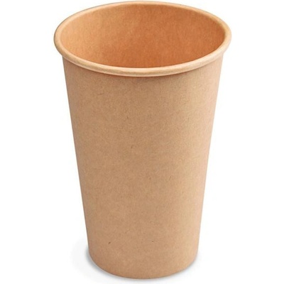 NONAME Papierové poháre hnedé kraft Ø 80 mm 330 ml, 0,3l