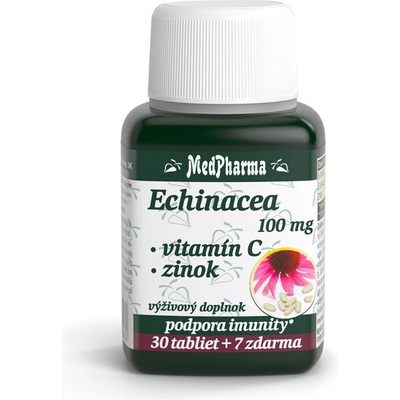 MedPharma Echinacea 100 mg+vit.C+Zinok 37 tabliet