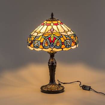Brilagi - Витражна настолна лампа в стил Tiffany LUISA 1xE27/40W/230V (BG4818)
