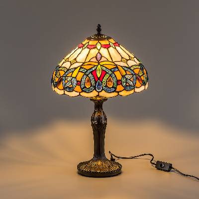 Brilagi - Витражна настолна лампа в стил Tiffany LUISA 1xE27/40W/230V (BG4818)