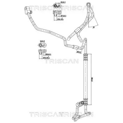 TRISCAN Vysokotlaké / nízkotlaké vedení klimatizace TRI 9010 11023