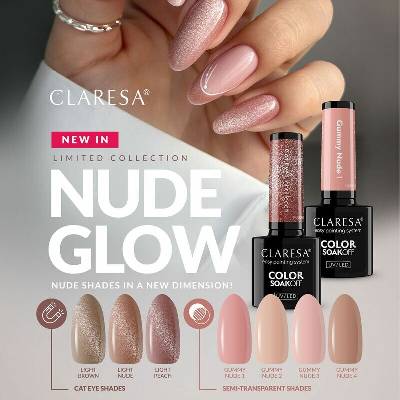 CLARESA hybridný gél lak Nudôzne