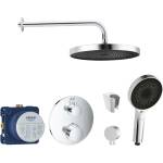 SANITINO - Душ комплект с термостат Grohe и скрито тяло, аксесоари kielle, хром SANI21GKK004 (SANI21GKK004)