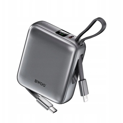 WEKOME P74 Power Bank 10000mAh 22.5W Вградени кабели Сребрист (P74)