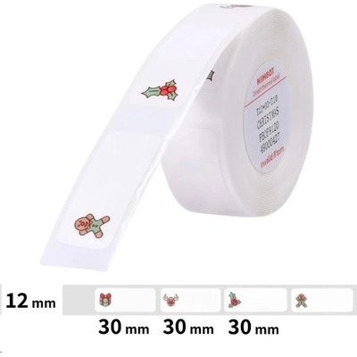 A2A88988601, 12x30mm, 210 бр, Коледа, самозалепващи се етикети (A2A88988601)