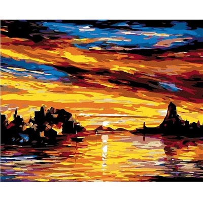 zuty Malování podle číselNádherná zátoka při západu 100 x 80 cm bez rámu a bez vypnutí plátna