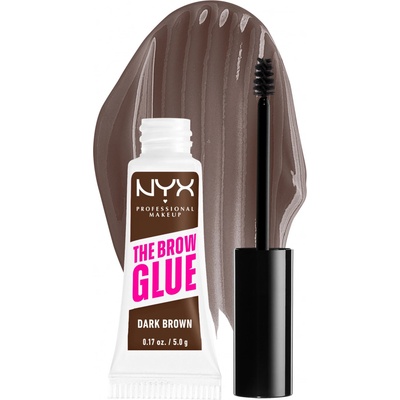NYX Professional Makeup The Brow Glue Instant Brow Styler tónovací gel na obočí s extrémní fixací 04 Dark Brown 5 g – Zboží Dáma