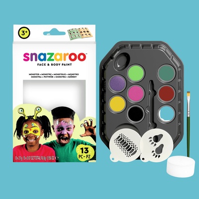 Snazaroo farby na tvár 40 tvárí 13 ks monster