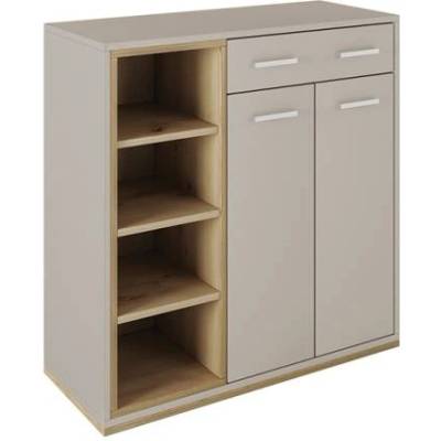 Bogdan Furniture I Шкаф за обувки Mod 4074, Сатен/Дъб артисан
