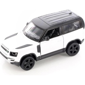 Kinsmart Метална количка Kinsmart - Land Rover Defender 90, 1: 36, бяла (53094)