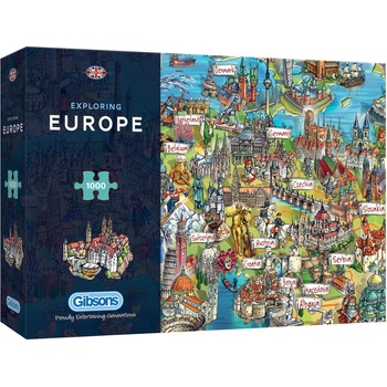 Gibsons Пъзел Gibsons от 1000 части - Изследване на Европа (G7130)