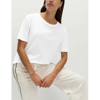 Marks & Spencer Свободна риза от памук и модал Marks & Spencer, бяла Marks & Spencer | Byal | ЖЕНИ | M