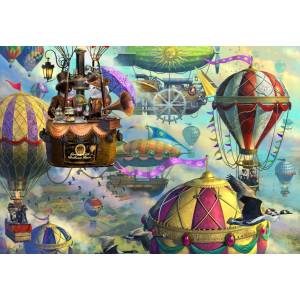 Grafika Art Puzzle - Puzzle Great Cat Balloon Race - 1 000 piese