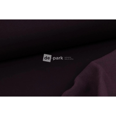 de-park Počesaná teplákovina silná - temná ostružinová